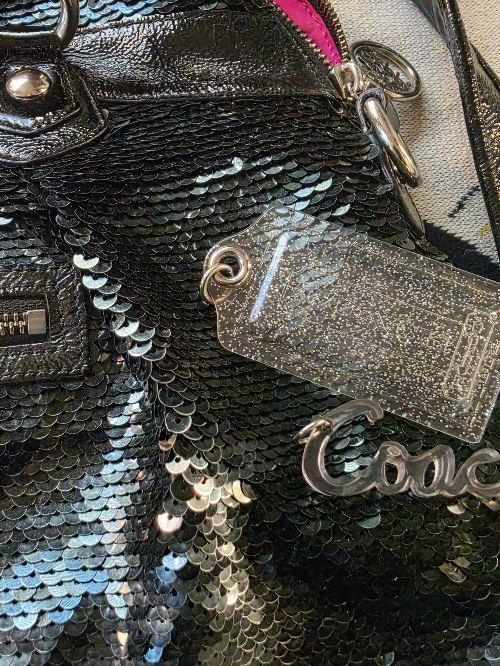Coach POPPY Sequined Spotlight Cross-body Bag